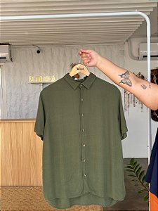 Camisa Viscose Verde Militar