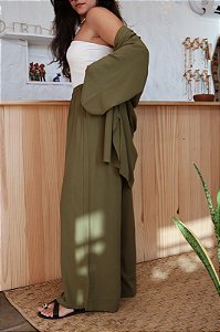 Calça Pantalona - Verde Musgo