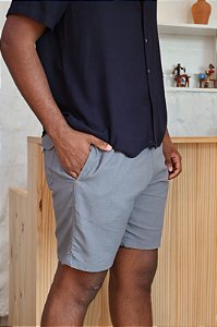 Short Linho Rio - Cinza Grafite