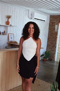 Saia Pareô Curta Viscose - Preta Dark