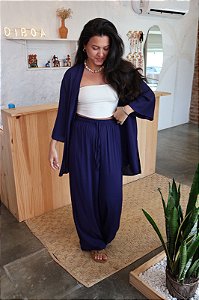 Kimono Viscose - Azul Marinho