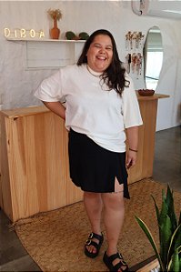 Camiseta Over Bordado DIBOA - Off White