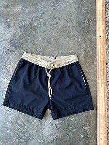 Short PRAIA BICOLOR - Preto