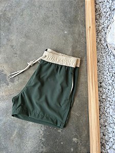 Short PRAIA BICOLOR - Verde Militar