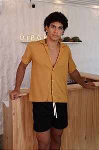 Camisa Texturizada Tricô Havana - Mostarda