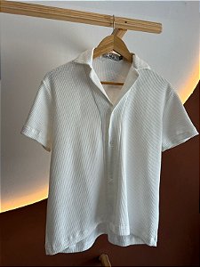 Camisa Texturizada Tricô Havana - Branca