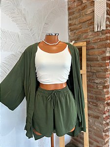 Short Pirangi Viscose - Verde Militar
