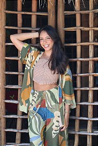 Kimono Viscose - Cores da Terra