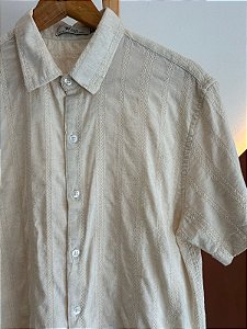 Camisa Texturizada Algodão Aura - Cru