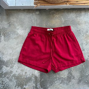 Short linho Curto Gostoso 2.0 - Vinho Malbec