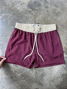 Short PRAIA BICOLOR - Vinho