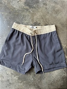 Short PRAIA BICOLOR - Cinza Grafite