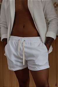 Short RETRÔ Veludo Cotelê - Branco
