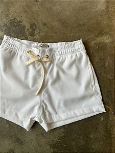 Short RETRÔ Veludo Cotelê - Branco