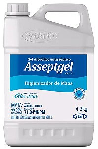 ÁLCOOL GEL HIGIENIZADOR ASSEPTGEL CRISTAL  4,3KG