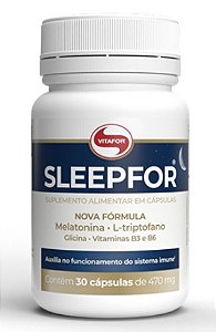 Sleepfor - Melatonina e Triptofano - 30 cápsulas - Vitafor