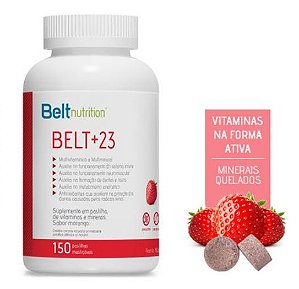 Belt +23 Morango - 150 pastilhas - Belt Nutrition