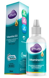 Vitamina D3 1000 UI em gotas - 30ml - Imuni suplementos