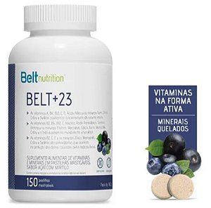 Belt +23 - Polivitamínico  açaí com mirtilo - 150 pastilhas - Belt Nutrition