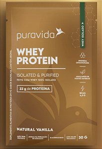 Whey protein 100% isolado Baunilha - 30g - Puravida