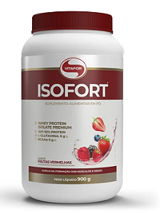 Isofort Whey Protein Isolado (WPI)  Frutas Vermelhas  - 900g - Vitafor