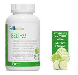 Belt +23- Polivitamínico - Sabor mousse de limão - 150 pastilhas - Belt Nutrition
