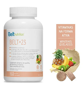 Belt +23 - Polivitamínico -  Sabor Smoothie de fruta - 150 pastilhas - Belt Nutrition