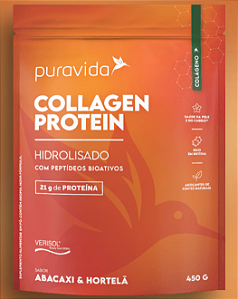 Collagen Protein - abacaxi com hortelã - 450g - Puravida