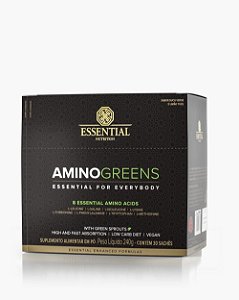 AMINO GREENS - Poll de Aminoácidos - VEGANO - 30 Sachês  ESSENTIAL