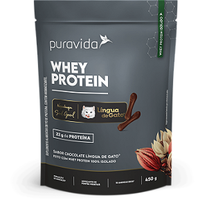 Whey Protein - 100% Isolado - Sabor Língua de Gato - 450g _ Puravida