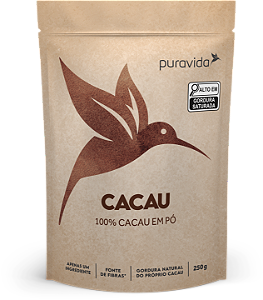 Cacau 100% em pó - 250g - Puravida