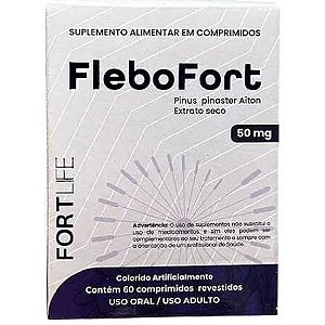 FleboFort - Ativo Pinus Pinaster - 50mg - 60 Comprimidos - Fortlife