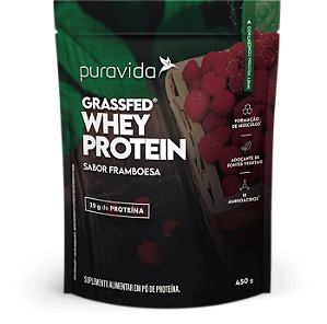 Grassfed Whey Protein - Framboesa - 450g - Puravida