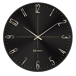 Relógio de Parede Herweg Preto 4607-035