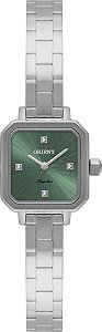 RELÓGIO ORIENT MINI FEMININO VERDE LBSS0090 E1SX PRATA VIDRO SAFIRA