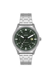 RELÓGIO ORIENT SOLARTECH MASCULINO VERDE MBSS1487 E1SX PRATA