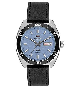 Relógio de Pulso Orient Azul Couro Automático YN6SC019 A1PX Safira