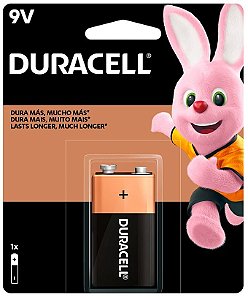 Pilha 9V Alcaline Duracell - 6LP3146