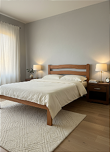 Cama Casal em madeira  Ref: 18/40