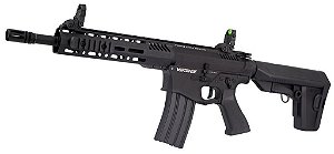 Carabina de pressão KROWN LAND SRC AEG 4.5MM VENATOR MKI PRETA