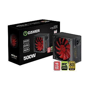 Fonte GAMER real 500W 80 Plus bronze