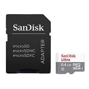 Cartão de Memória MicroSD 64GB Ultra CL10 SANDISK