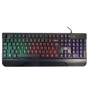 TECLADO GAMER BPC-K7038 COM ILUMINAÇÃO RAINBOW
