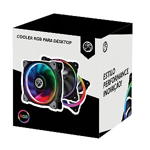 KIT FAN DUPLO LED ARGB PARA GABINETE 12X12