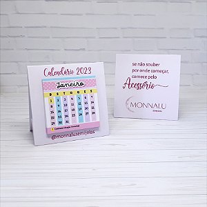 Mini Calendário Mesa - Brinde