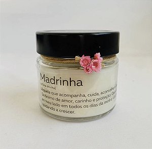 Vela padrinhos com flores