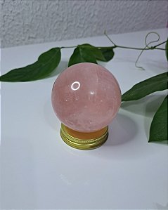 Esfera de quartzo rosa
