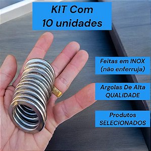 Argola Número 17 Aço Inox Fabricação De Traias 10 Unidades