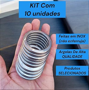 Argola Número 18 Aço Inox Fabricação De Traias 10 Unidades