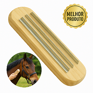 Raspadeira de madeira Americana 25cm para cavalos e similares